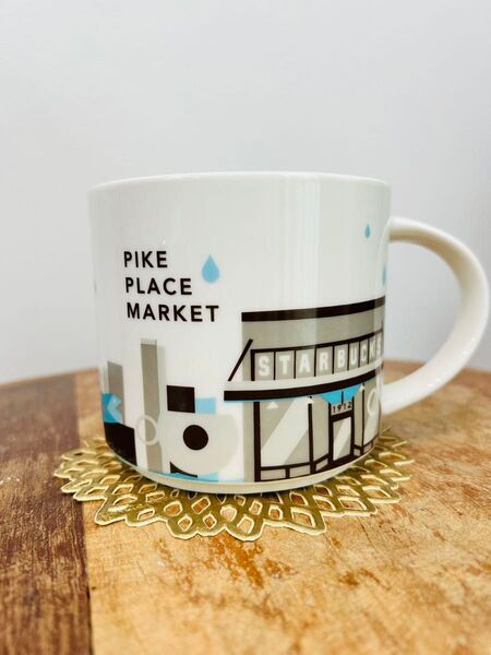 廃盤品★レア!シアトルスタバ1号店限定マグ YOU ARE HERE Pike Place Market スターバックス