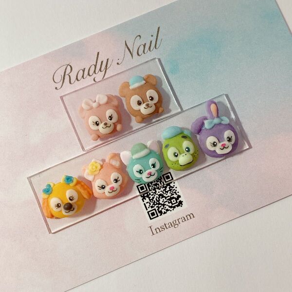 radynail 30周年 くまさん 3D ネイルパーツ キャラクター