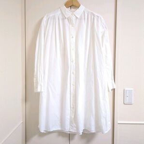 FRAMEWORK フレームワーク ロングシャツ 白 シャツワンピース ロングワンピース 白シャツ ホワイト シャツ ワンピース