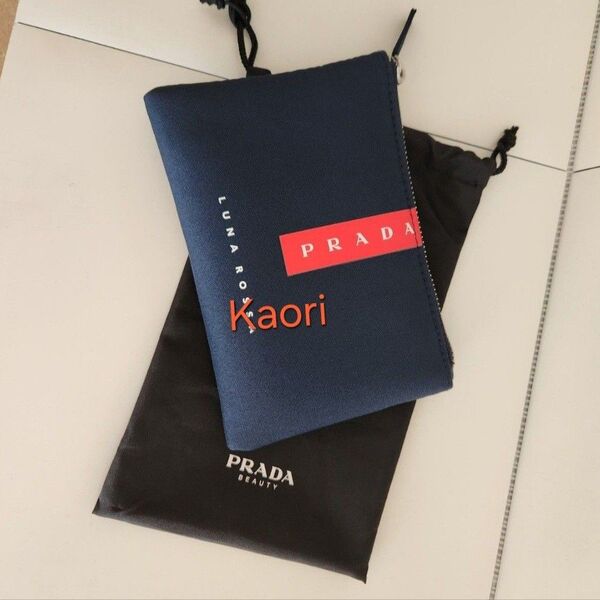 新品未使用 PRADA 正規品ノベルティ ポーチ ネイビー
