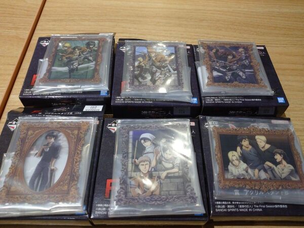 【新品・未使用品】進撃の巨人一番くじ 壁の外の世界 E賞3種 F賞3種 アクリルスタンド まとめ売り