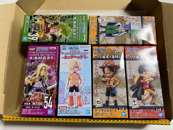 ワンピース ワーコレ 男性セットまとめ売り① ワールドコレクタブルフィギュア WCF ルフィ エース サンジ ホーキンス