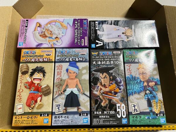 ワンピース ワーコレ 男性セットまとめ売り③ ワールドコレクタブルフィギュア WCF ルフィ マルコ ニカ