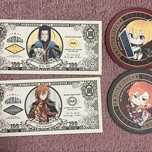 文豪ストレイドッグス PortMafia CASINO コースター&お札風カード 4点セット