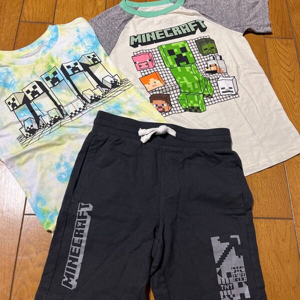 マイクラ Minecraft 半袖Tシャツ 3点セット 未使用 130cm