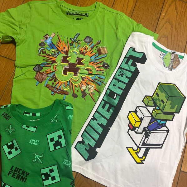 男の子 マイクラ Minecraft Tシャツ 130cm 3枚セット