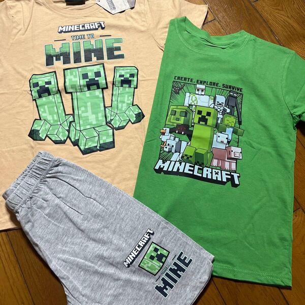 マイクラMinecraft 未使用 半袖Tシャツ 140cm 3枚セット