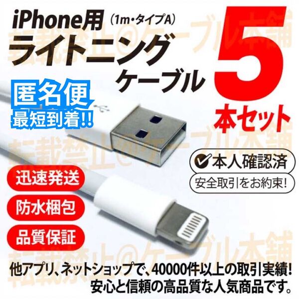 ライトニングケーブル Lightning端子 タイプA TYPE-A iPhone USB充電器 Appleアップル純正品互換
