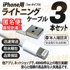 ライトニングケーブル Lightning端子 タイプA typeA iPhone USB充電器 Appleアップル純正品互換