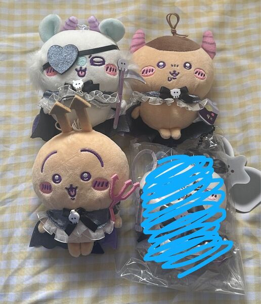 ちいかわ あくまな大きめマスコット(うさぎ モモンガ くりまんじゅう)3点セット