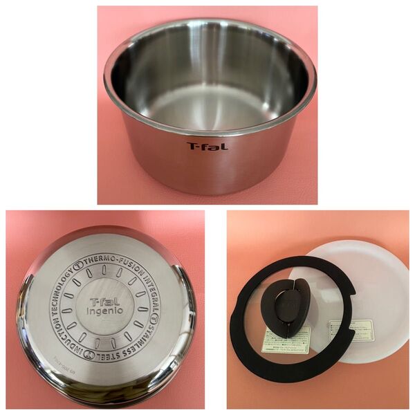 【T-FAL】IHステンレス ソースパン フタ シールリッド 3点セット 鍋 新品