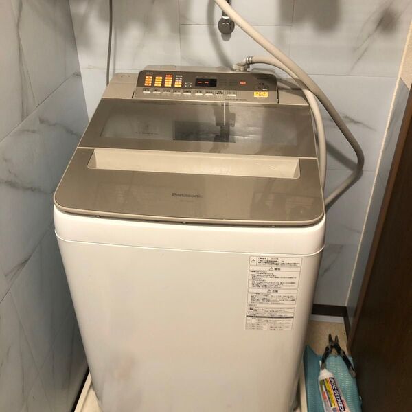 動作品 パナソニック 9.0kg 送風2kg 全自動洗濯機 NA-FA90H5 2017年製 シャンパン 清掃済み