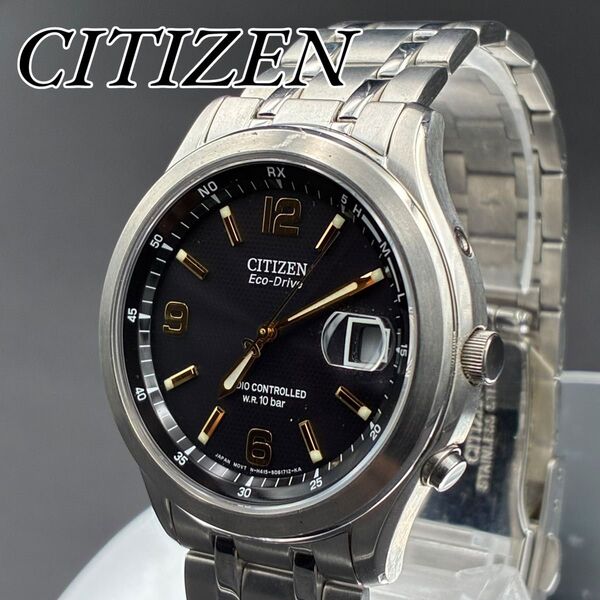CITIZEN シチズン H415-S033004 黒文字盤 デイト メンズ腕時計