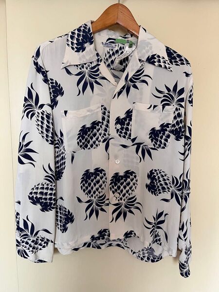 サンサーフ 長袖 アロハシャツ S パイナップル SUNSURF デューク