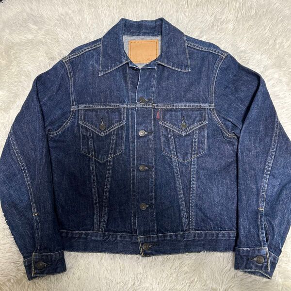 リーバイス デニムジャケット ジージャン 90s 71557 香港製 3rd サード ビッグE 濃紺 Levi's サイズ38