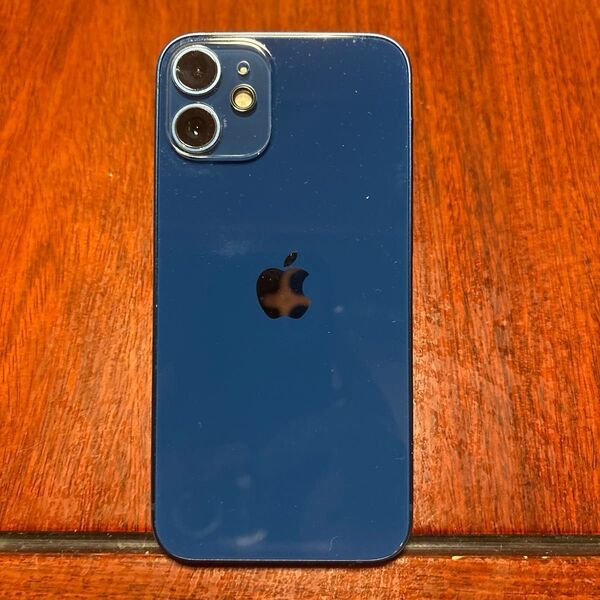 【値下げ】★iPhone12mini 青ブルー 64GB simフリー バッテリー83% ジャンク(レンズカバーに傷)