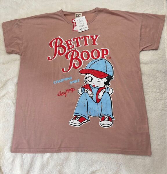 BETTY BOOP ベティーちゃんオーバーサイズシルエットTシャツ M〜L