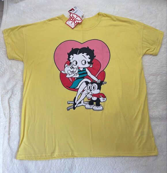 BETTY BOOP ベティーちゃんオーバーサイズシルエットTシャツ M〜L