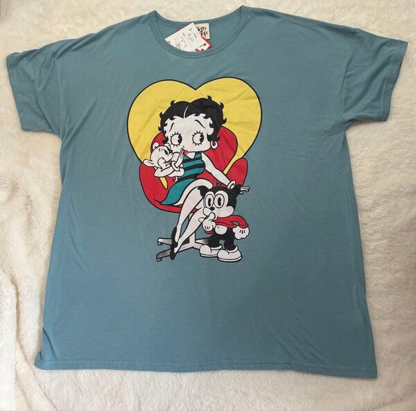 BETTY BOOP ベティーちゃんオーバーサイズシルエットTシャツ M〜L