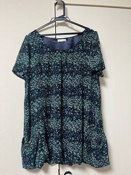 a.v.v. standard チュニック 花柄 トップス お洒落 大人 上品 半袖 13号