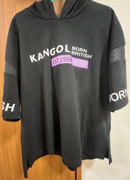 新品未使用 カンゴール フード付き Tシャツ 150センチ ブラック