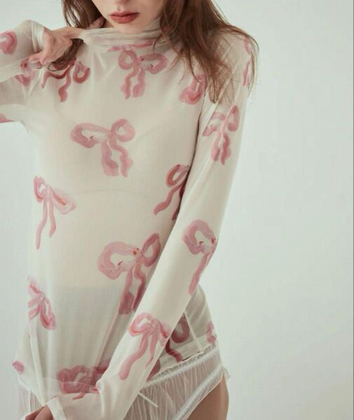 ラスト1点あさぎーにょBLUE RIBBON SEE-THROUGH TOPS