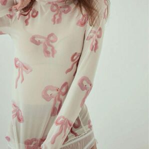 ラスト1点あさぎーにょBLUE RIBBON SEE-THROUGH TOPS