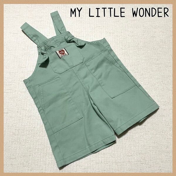 MY LITTLE WONDER キッズ サロペット 90cm 13kg 緑 オーバーオール 古着卸
