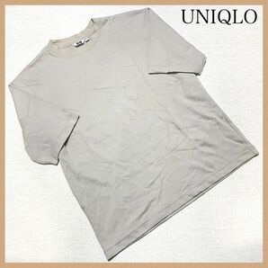 ユニクロ UNIQLO エアリズムコットンオーバーサイズTシャツ 半袖 ベージュ 古着卸 無地 カットソー