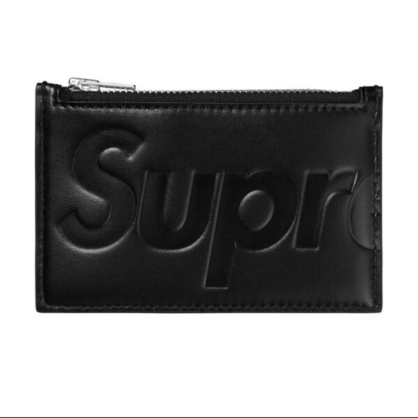 Supreme Leather Zip Card Holder Black ブラックカードケース 小銭入れ