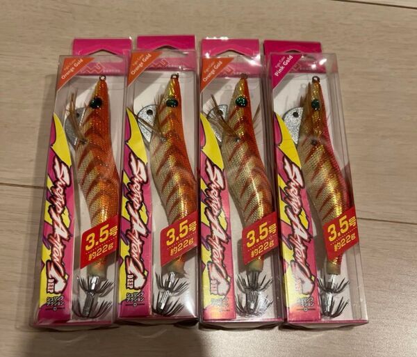 エギ ピンクゴールド 3.5号 約22g 4個セット
