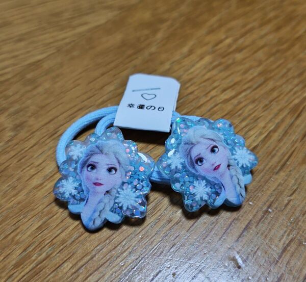 キッズ アナ雪エルサ ヘアゴム③