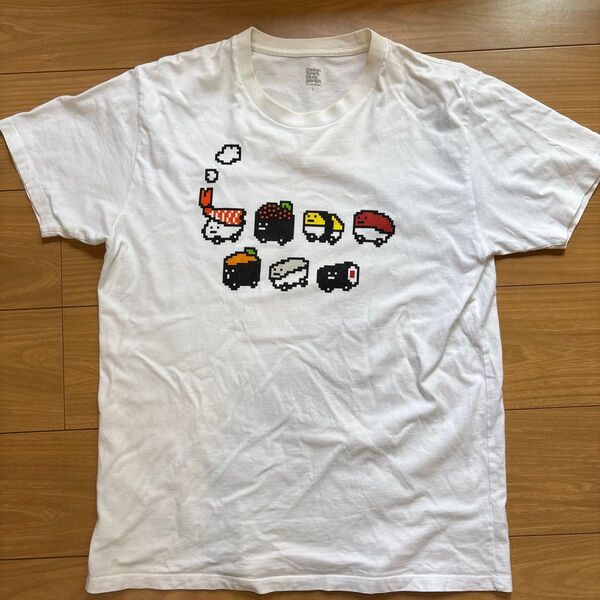 グラニフ スシトレイン Tシャツ L 寿司 白
