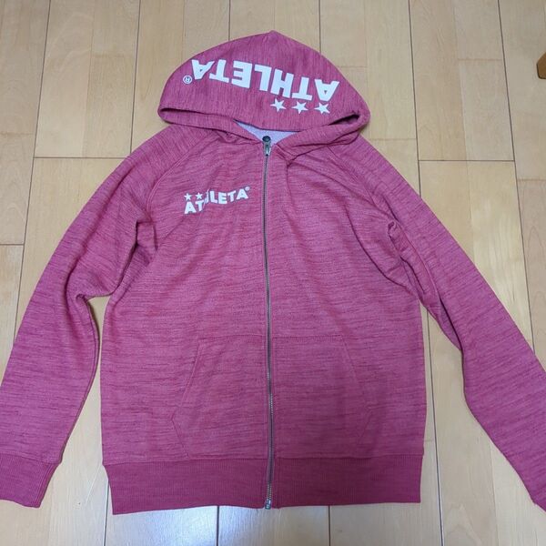 ATHLETA ジップアップパーカー ピンク M