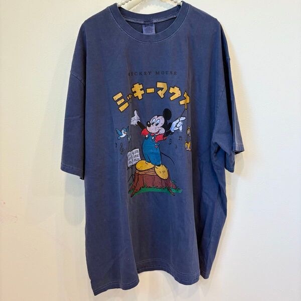 新品 ミッキーレトロTシャツ ネイビー