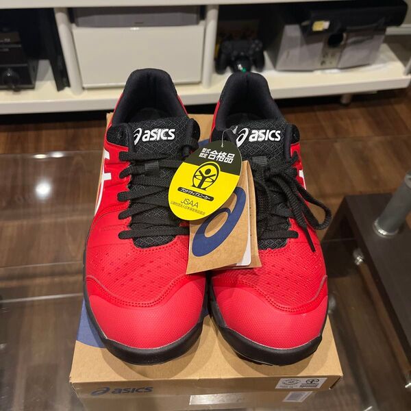 新品 未使用 アシックス 安全靴 CP113 Red&White サイズ26.5