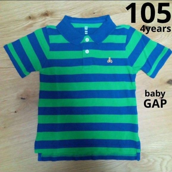 105cm 4歳 baby GAP ポロシャツ ボーダー ボーダー ポロシャツ 半袖ポロシャツ 半袖