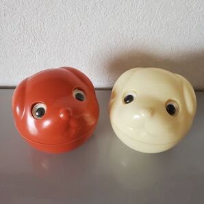 榮太樓飴 貯金箱 紅白犬 栄太郎