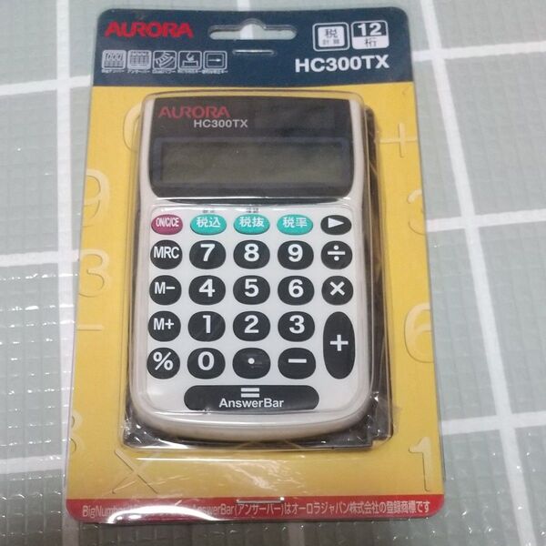 オーロラジャパン ハンディ電卓 HC300TX 12桁表示