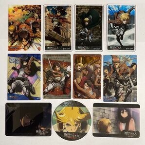 進撃の巨人 クリア アクリル メタリック コレクション カード まとめ売り 11枚