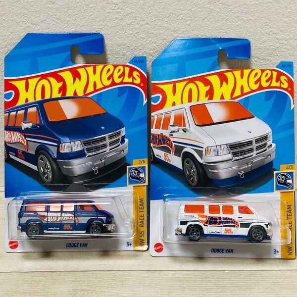 カードダメージ有り☆ホットウィール ダッジ バンDODGE VAN カラバリ2種