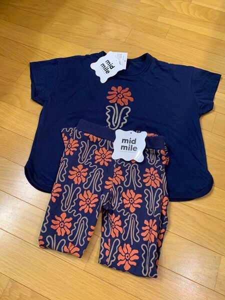 しまむら midmile ミッドマイル セットアップ キッズ服 むくぞー 120 上下セット