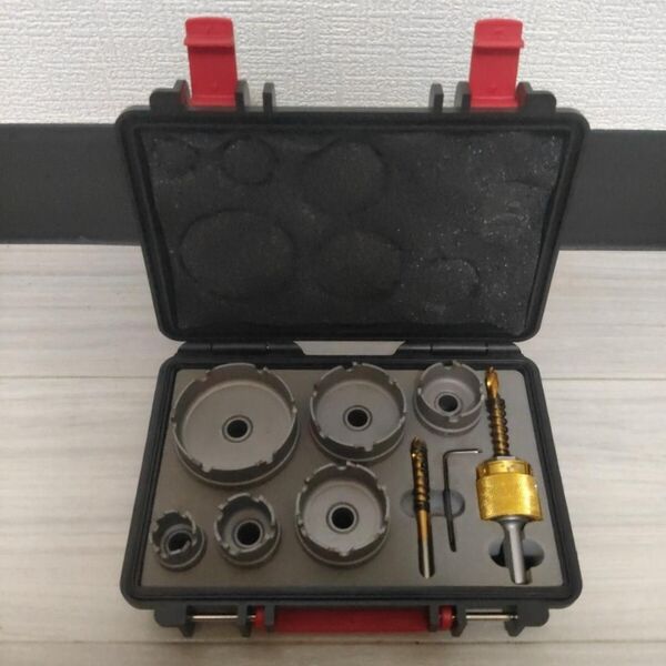 未使用 超硬チップステンレスホールソードリル6種セット DIY工具 穴あけ、鉄工 22 28 35 44 50 63mm