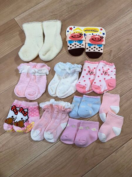 靴下 新生児 7〜9センチ 女児 10足セット
