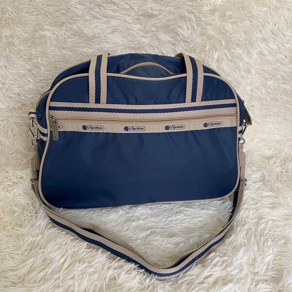レスポートサック ショルダーバッグ 2way ハンドバッグ ミニボストン ブルー LeSportsac