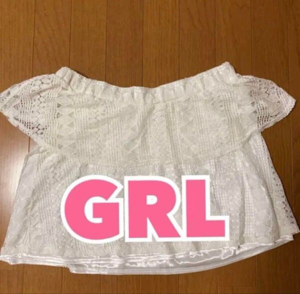 グレイル GRL オフショル オフショルダー ホワイト レース フリル