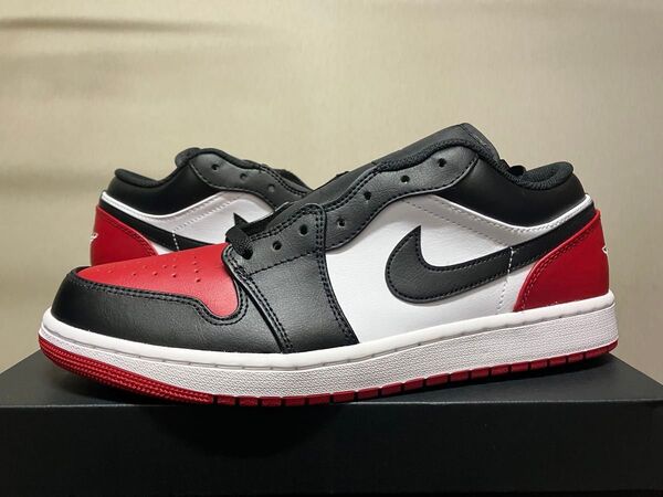 NIKE AIR JORDAN 1 LOW エアジョーダン ロー 553558 161 28.5cm つま赤 BRED TOE