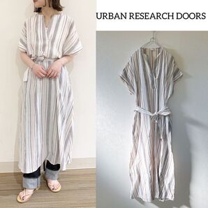 URBAN RESEARCH DOORS アーバンリサーチドアーズ ボイルランダムストライプマキシワンピース