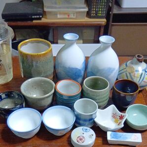 酒器セット トックリ 湯呑み 小鉢 ぐい呑み 食器まとめ売り 陶器 16点まとめ売り