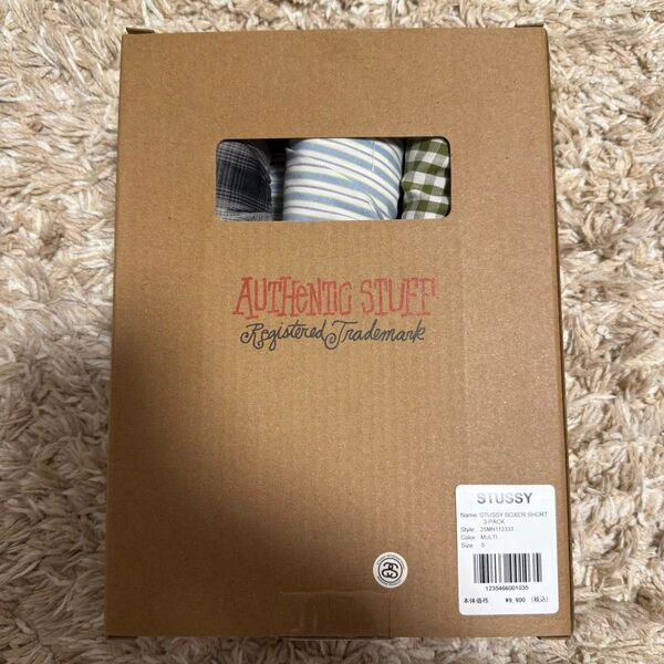 新品未使用 STUSSY BOXER SHORTS 3 PACK Sサイズ